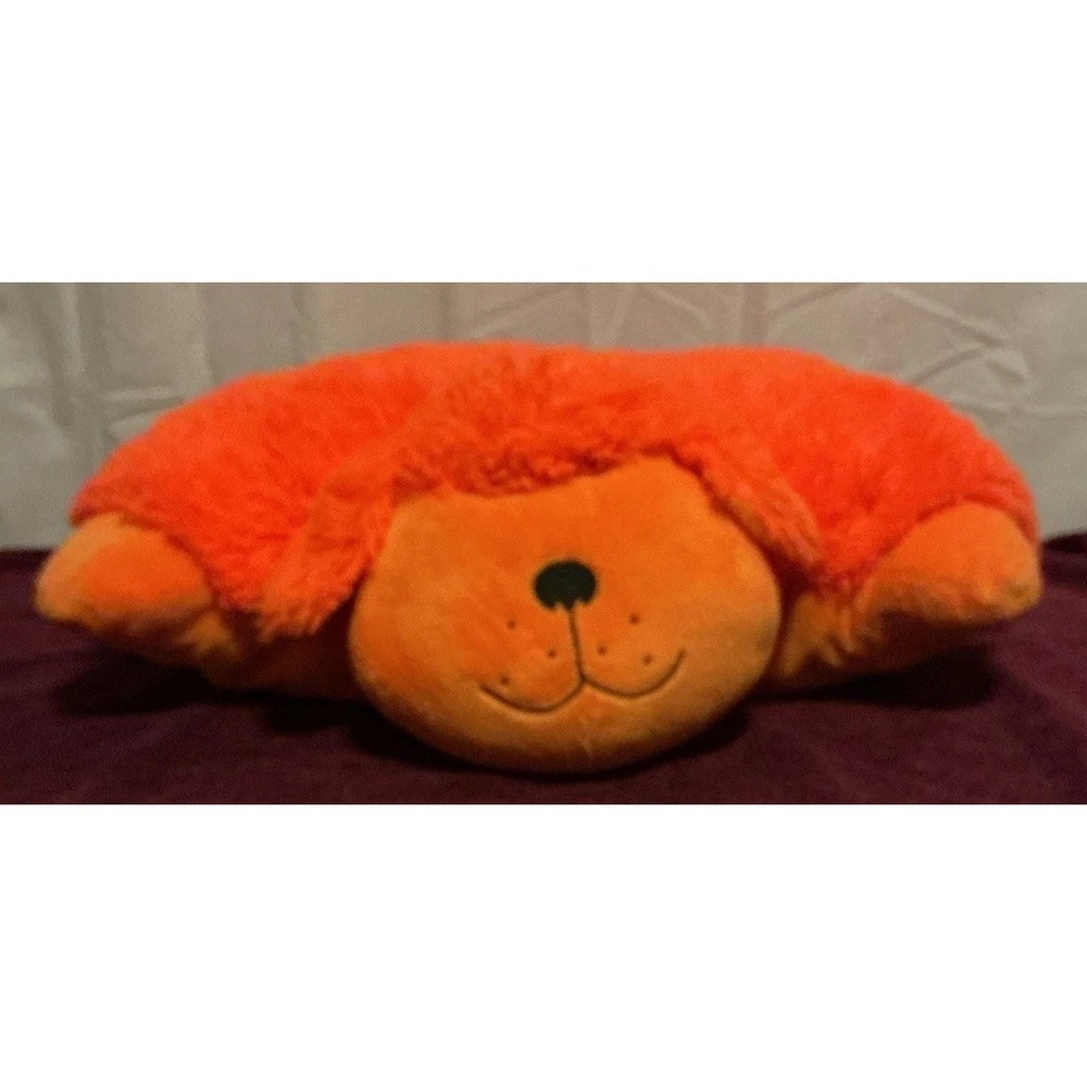 Pillow‎ Pets Neon Orange Neonz Dog 16" Plush Shaggy Puppy 2012